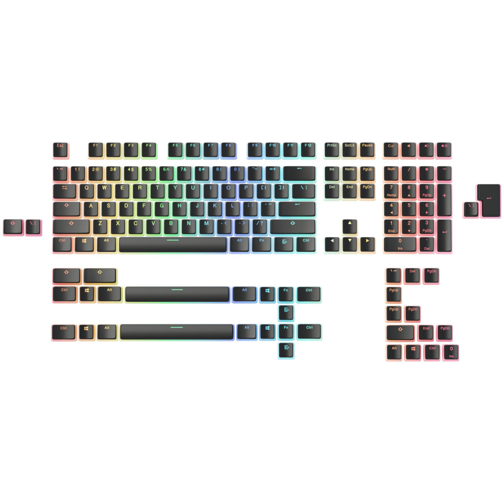 Glorious Gaming 145X Aura Keycaps V2 - Pbt Pudding Keycaps, Rgb Friendly With Transparent Fonts & Sides, Pbt Material For Durability & Deep Acoustics 810069970073