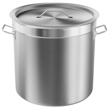 TAIMIKO Stainless Steel Stockpot with Lid 3 Layer Composite Bottom Deep Stock Pot Cater Stew Soup Boiling Pan 17-115L (17Litre 28cm,with Lid)