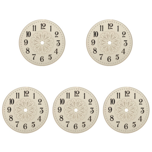 5Pcs Elegant Golden Iron Clock Dial Plates for DIY Round Clock Boards