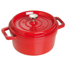 STAUB Cast Iron Roaster/Cocotte, Round, 30 cm, 8.35 L, Cherry Red