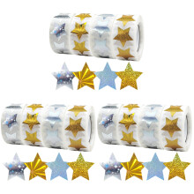 12Rolls Assorted Star Stickers Waterproof Kids Reward Adhesive Decals