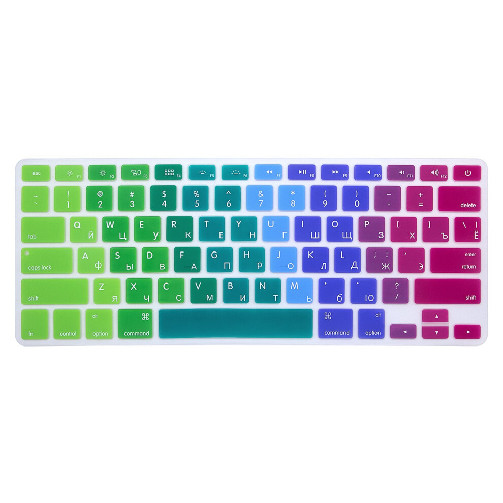 Hrh Russian Language Silicone Keyboard Cover Skin For Macbook Air 13,For Macbook Pro 13/15/17(With Or W/Out Retina Display,2015 Or Older Version),For 702215675287