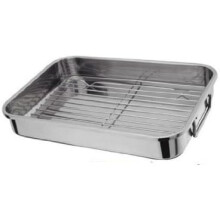 Extra Large Size 42X31CM Stainless Steel Roasting Tray with Grill by Prima