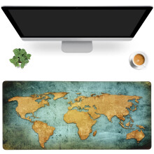 Desk Mat,World Map Extended Gaming Mouse Pad,Large Non-Slip Rubber Base Mousepad with Stitched Edges,Waterproof Mouse Mat Desk Pad for Office Game