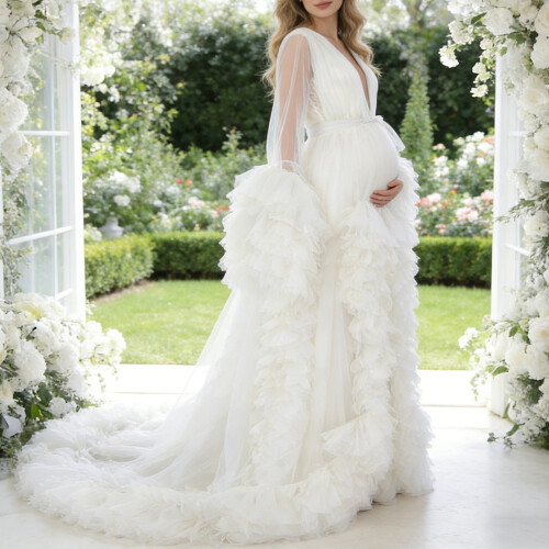 Chic Maternity Portrait Dress with Airy Polyester-Black US 8 2