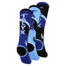 (7-10 Years, Blaue Mischung) TALYX - TALYX - 3er Pack Jungen Skisocken gepolstert Thermo feuchtigkeitsableitend Sport
