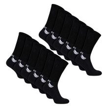 (06-Nov, Schwarz) TALYX - TALYX - 12er Pack Herren Bambus Sportsocken, Weich, Ferse & Spitze