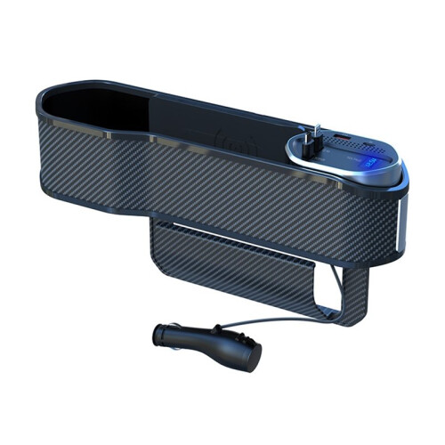 40W Fast Charging Car   Organizer with USB-C/ Cable Auto Center Console Storage Box