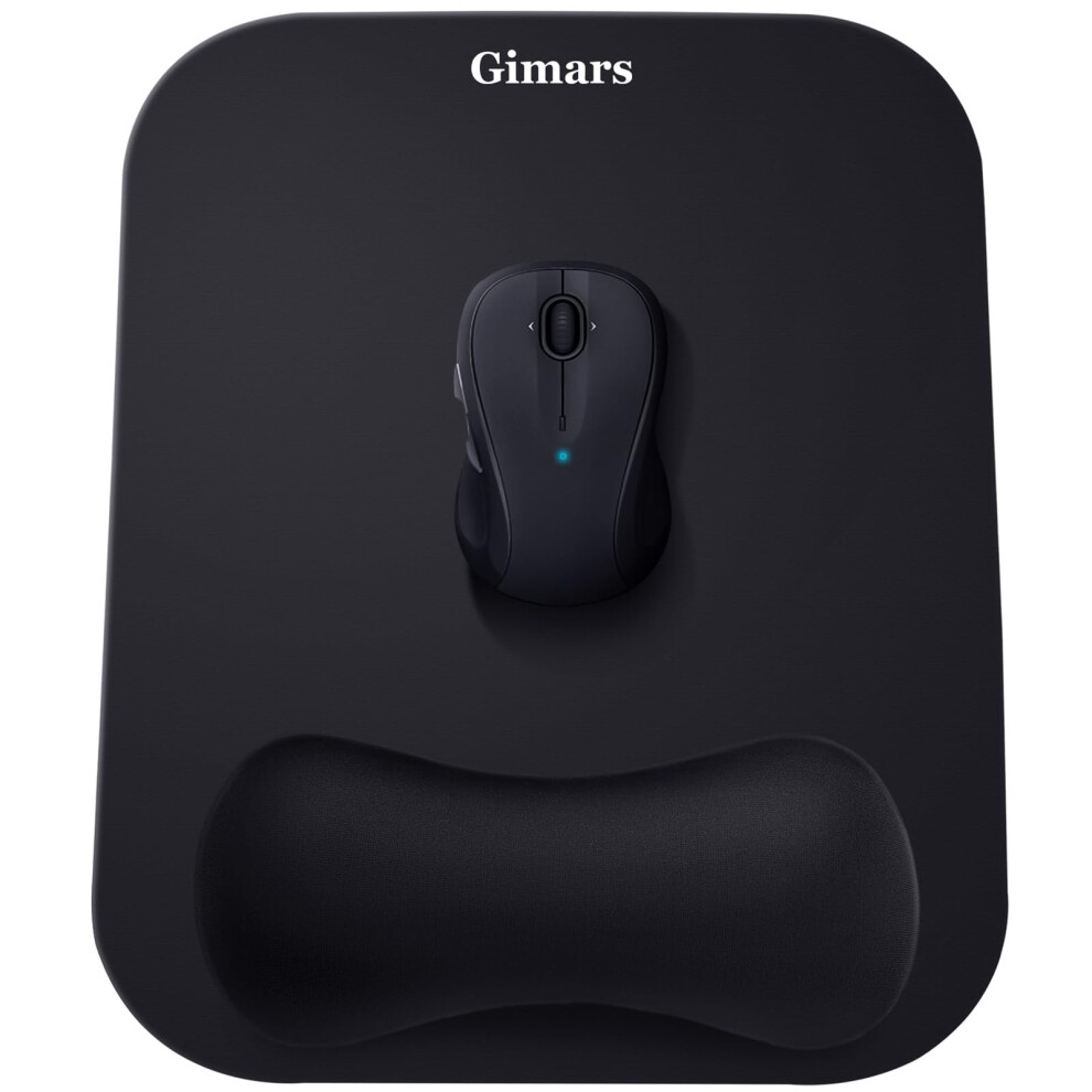 Gimars Mouse Mat Wrist Support, Ergonomic Memory Foam 28X21cm Large Mouse Pad Wrist Rest With Non-Slip Base, Mousepad For Laptop Gaming Office 810177901518