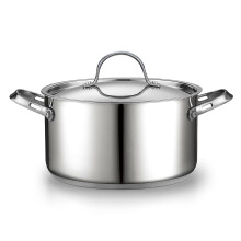 Cooks Standard 18/10 Stainless Steel Stockpot 6-Quart, Classic Deep Cooking Pot Canning Cookware Dutch Oven Casserole with Stainless Steel Lid, Silver