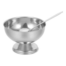 1Set Silberne Eiscreme Dessertschale Fußed Bowls Für Partys