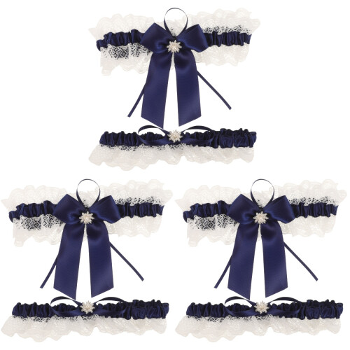 3Ensembles Bandes De Jambe En Et Satin Élégant