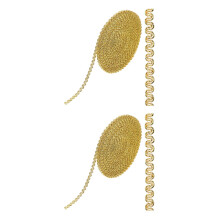 2Pcs Golden Braided Gimp Trim Flexible Decorative Braid for DIY Crafts