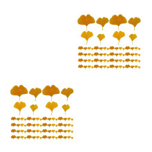 216Pcs Yellow Silk Artificial Ginkgo Leaves for Wedding Party Decor