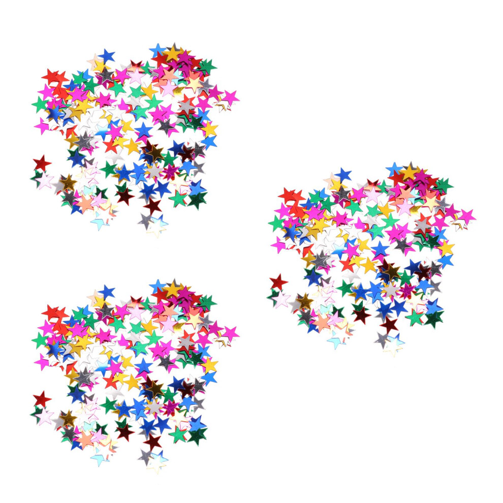 Iplusmile 6Packs Assorted Color Nail Art Accessories Diy Pentagram Star Sequins