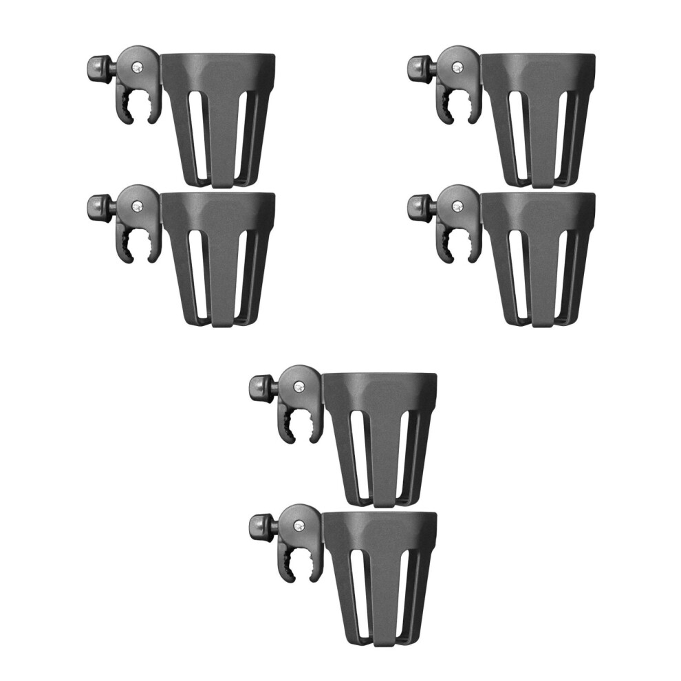 Ohphcall 6Pcs Removable Black Plastic Cup Holders For Baby Strollers And Bikes