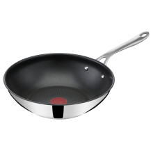 Tefal Jamie Oliver Cook's Direct On Wok Pan, 28 cm, Durable Non-Stick Coating, Thermal Signal, Riveted Handle, Suitable for Induction Cookers,
