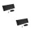 2Sets Modern Wireless Keyboard and Mouse Combo ABS Black for Pc 1