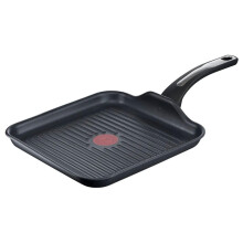 Tefal Selection Grill Pan 26 x 26 cm, Titanium Non-Stick Coating, Thermo-Spot Temperature Indicator, Advanced Induction, for All Hobs Including