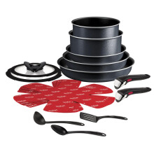 Tefal Ingenio So Light L7239642 16-Piece Non-stick Cookware Induction Pots & Pans Set, Black