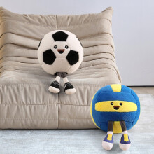 Soft Plush Sports Pillow Set Soccer Ball and Volleyball Decorative Throw Cushion for Bedroom Decor