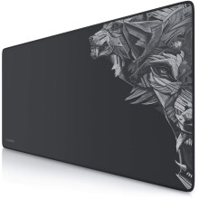 Titanwolf XXL Speed Gaming Mouse Mat 900 x 400 mm XXL Mouse Mat Large Size with Titanium Wolf Motif Improves Precision and Speed Non-Slip Durable