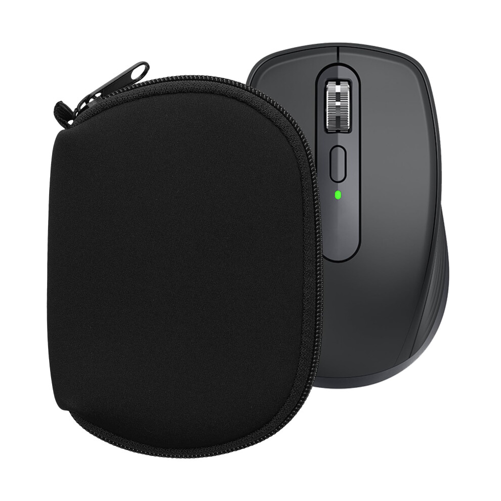 Kwmobile Neoprene Case Compatible With Logitech Mx Anywhere 3 / Anywhere 3S - Case For Mouse Soft Pouch Carry Bag - Black 4067668107140