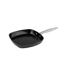 Zyliss Non-Stick Ultimate Pro Ceramic Grill Pan 26cm, Griddle Pan, Long Lasting Recycled Aluminium, Induction Hob Suitable, Oven Safe, PFAS Free, 10