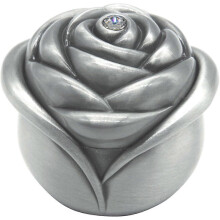Vintage Rose Flower Style Antique Women Trinket Jewelry Gift Box Necklace Earrings Ring Jewellery Organiser Storage Case, Sliver, Large