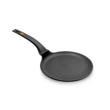 Bra Efficient Non-Stick Cast Aluminium Crepe Pan (26cm) 100% Recycled Crepiere Induction Hob Pan with 6mm Base and Ergonomic Handle Suitable for All