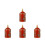 4Pcs Red Airtight Ceramic Storage Canisters for Tea Candy and Sugar 1