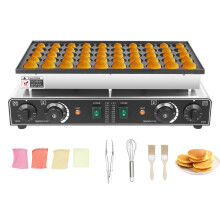 Levkitch 50 Hole Pancake Maker, Mini Dutch Pancake Pan Electric Maker Waffle Machine Nonstick Eggs Crepe Pan 50-300? Temp 5 min Time Control