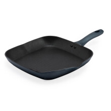Salter Excellence 28 cm Griddle Pan ? Non-Stick Coating, Durable Forged Aluminium, Induction Suitable, Thermo Collar, Turns Red at Optimum