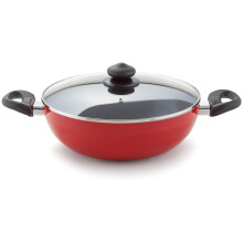 Judge Made in India, 26cm Kadai - Triple Layer PFOA Free Non-Stick, Lightweight Durable Aluminium, Fast Heating, Stay Cool Handle, Versatile for