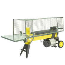 Platinum PLS5H 5 Ton Hydraulic Electric Log Splitter With Wheels, 2000W Motor 5 Tons Pressure, Safety Shut-Off & Cage Guard. Logs Upto 52cm in length