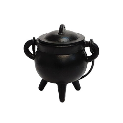 Fiesta Studios Cast Iron Cauldron Small Plain Witch & Magic Accessory for Wicca Potions Neopaganism