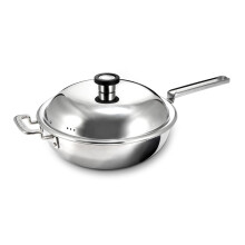 Robert Welch 316 Series Stainless Steel Wok with Lid, 28cm