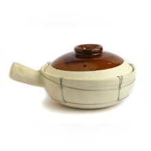 London Wok One Handle Earthen Pot - 16cm Diameter, 750g Capacity, Uncoated Terracotta, Suitable for Stovetop, No Lid