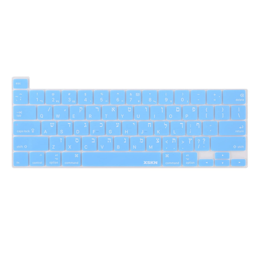 Xskn Israel Hebrew Silicone Keyboard Skin Cover Compatible With 2019 2020 Released 16-Inch 13-Inch Macbook Pro With Touch Bar And Touch Id A2141 A2289 738631994787
