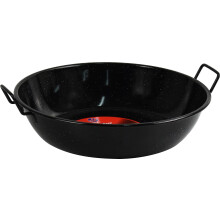 LAVV HOUSEWARES LTD Large Non Stick Black Enamel Kadai Wok with Handles 36cm