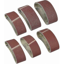 30-teiliges Schleifband, 75 x 533 mm, Gewebeschleifband, Körnung 40/60/80/120/180/240, Aluminiumoxid-Schleifpapier, kompatibel mit Bosch Cisea Belt S