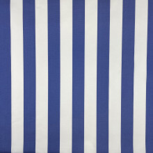 Waterproof Canvas Stripe Fabric 8Oz Heavy Duty Outdoor Chair Material 150cm Wide (Per Half Metre, Whitesands Royal Blue)