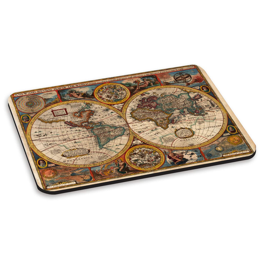Vintage Old World Map 3 Pc Computer Mouse Mat Pad 5055889817916