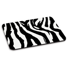 Zebra Print Black White Pattern PC Computer Mouse Mat Pad