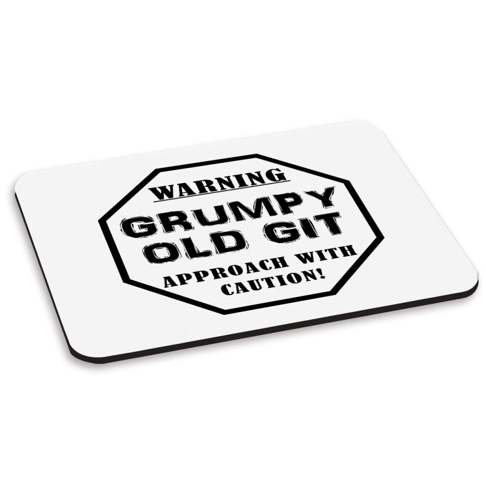 Warning Grumpy Old Git Caution Pc Computer Mouse Mat Pad 5055889846077