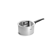 Woll Concept Inductive Saucepan with Lid, Diameter 20 cm, Height 11 cm, 3.4 Litres, Suitable for All Types of Cookers, Stainless Steel, Oven-Safe up