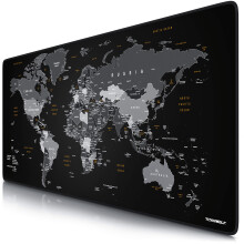 CSL-Computer - XXL mouse pad gaming titanium wolf 900 x 400 mm - mouse pad XXL gaming large - table mat large size - improves precision and speed -