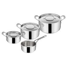 Tefal Jamie Oliver Cook's Classic E307S7 7-Piece Saucepan Set | Consisting of: Saucepan 16 cm + Saucepans 16 / 20 / 24 cm with Lid | Suitable for