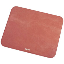 Hama Velvet Computer Mouse Pad (Soft Surface, Rubber Base, for Mouse Bands, Polyester, 22 x 0.3 x 18 cm) Coral