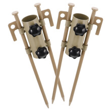 6pcs Heavy Duty Aluminum Tent Stakes Set with Canopy Pole Fixer for Camping and Replacement Use